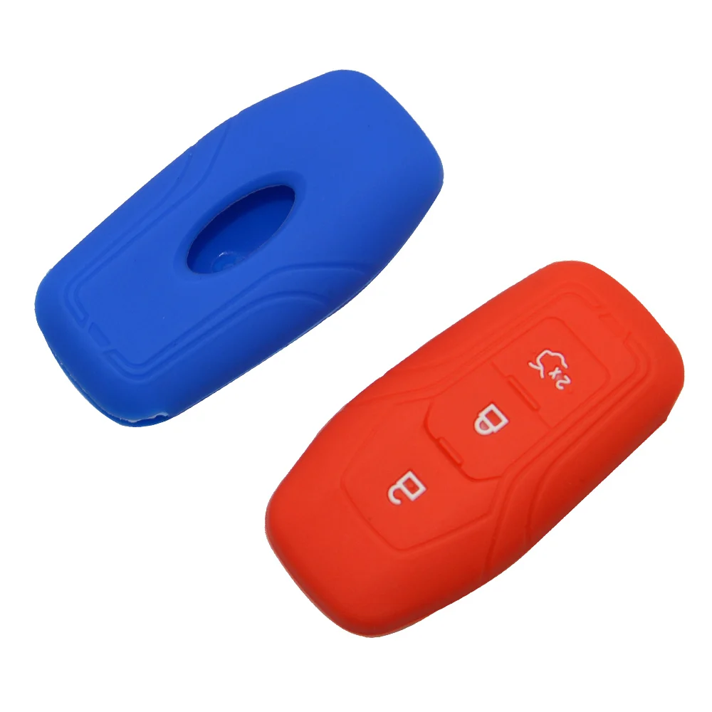 silicone 3 buttons car key cover for Ford4