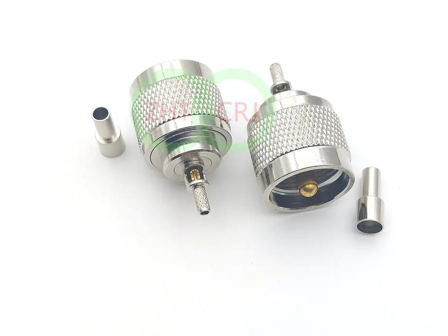 50 шт. RF коаксиальный UHF PL259 Штекерный обжимной соединитель для RG316 RG174 LMR100