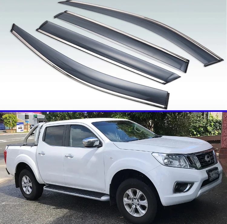 4 шт. пластиковые наружные дефлекторы для Nissan Navara Frontier NP300 D23 2014-2019 | Автомобили и