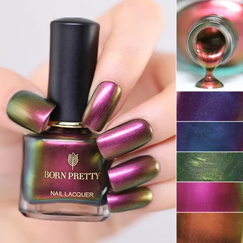 

BORN PRETTY Chameleon Nail Polish 6ml Metal Mirror Effect Nail Varnish Nail Art varnish Dark Base Needed