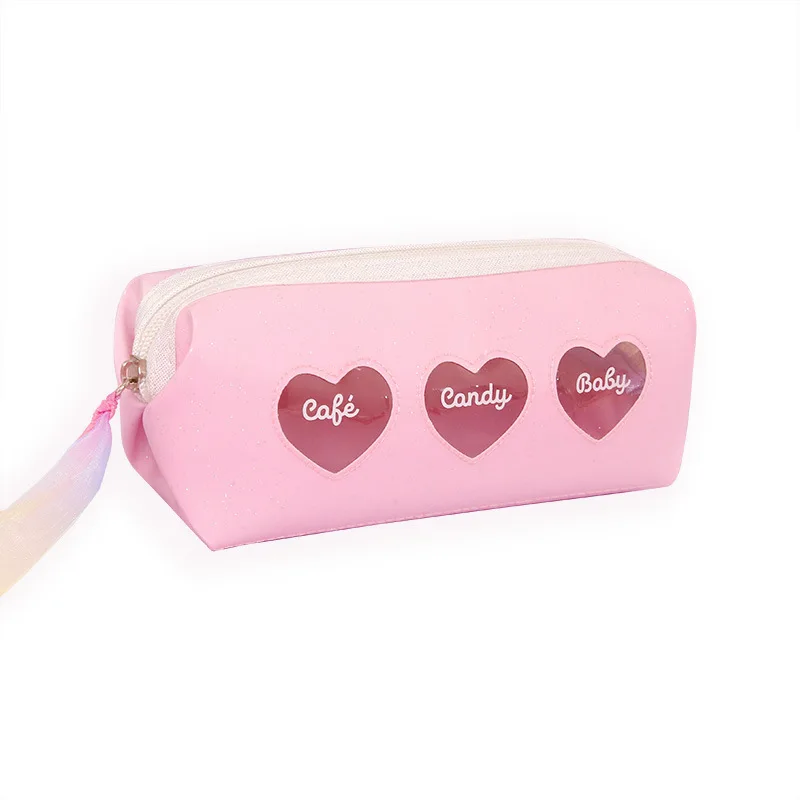 

Korean School Pencil Case for Girls Boys Pencilcase Kawaii Penal Pen Bag Multi Love Cosmetic Makeup Storage Box Stationery Pouch