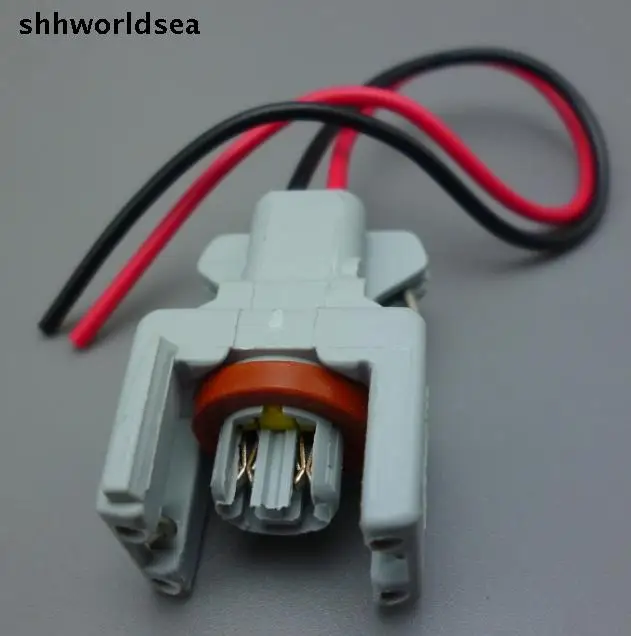 shhworldsea 2pcs 2Pin Auto fuel injector connector spray nozzle/oil
