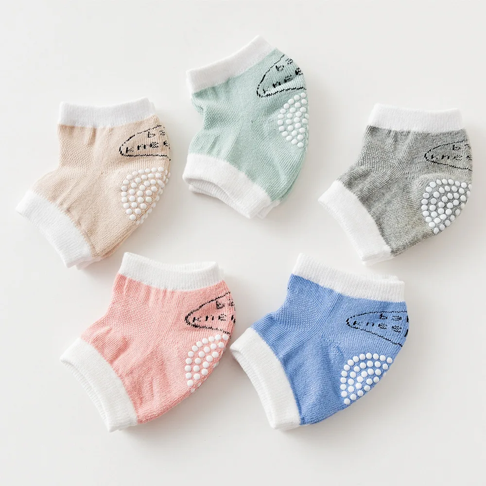 0-18 Months babys Non-slip Baby Kneecap Summer Children's Cotton KneePad Baby Crawling Knee Pads Terry Thick Mesh Breathable
