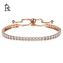 Новинка, модный Регулируемый Теннисный браслет с кристаллами и кубическим цирконием для женщин, свадебные ювелирные изделия, Mujer Pulseras