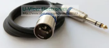 

1M Pure Copper DIY Microphone XLR 3Pin Male Speaker Jack to 6.35mm Stereo Male Plug Audio Connector Cable/Free DHL Shipping/50PC