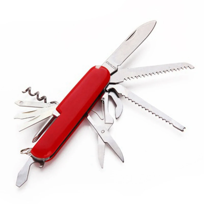 Urijk 91 мм Красный Высокое качество Мини карманный нож из нержавеющей стали удобный портативный прочный складной дорожный инструмент открытый