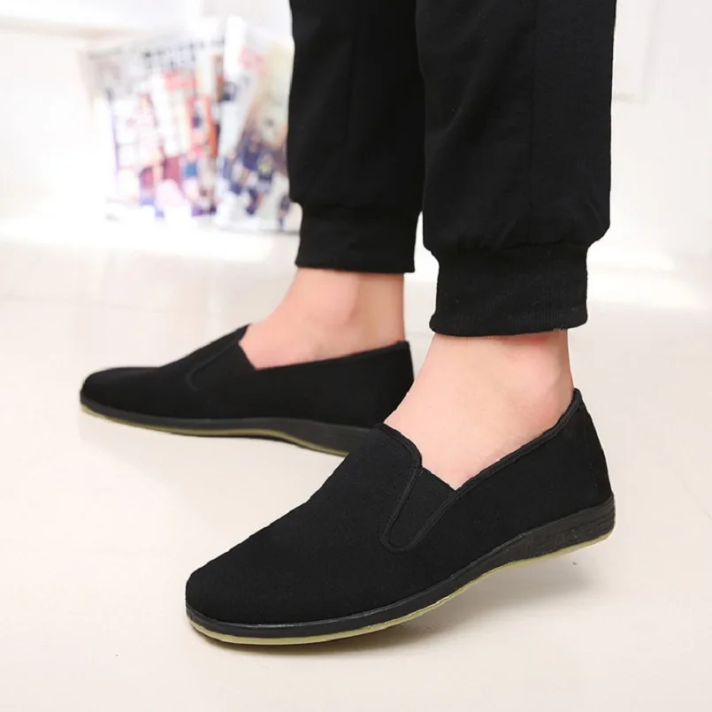 Cresfimix mannelijke schoenen/Мужская модная Нескользящая черная Тканевая обувь Мужская