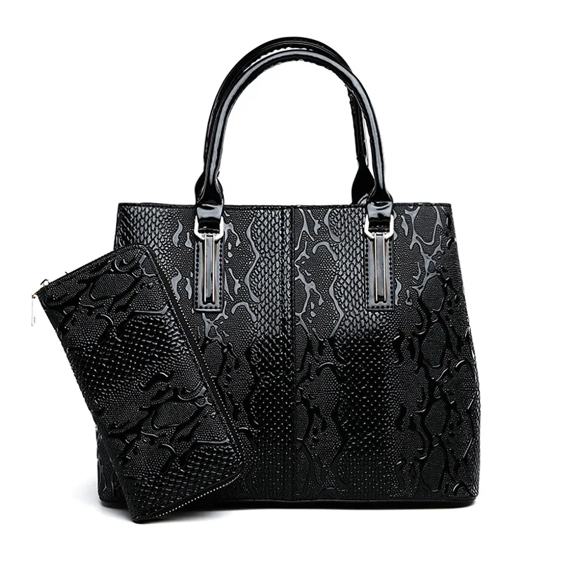 

Women's Bag 2018 New Snake Pattern Two Pieces Of Sleeve Bag, European And American Fashion Ladies Single Shoulder Bag Satchel.