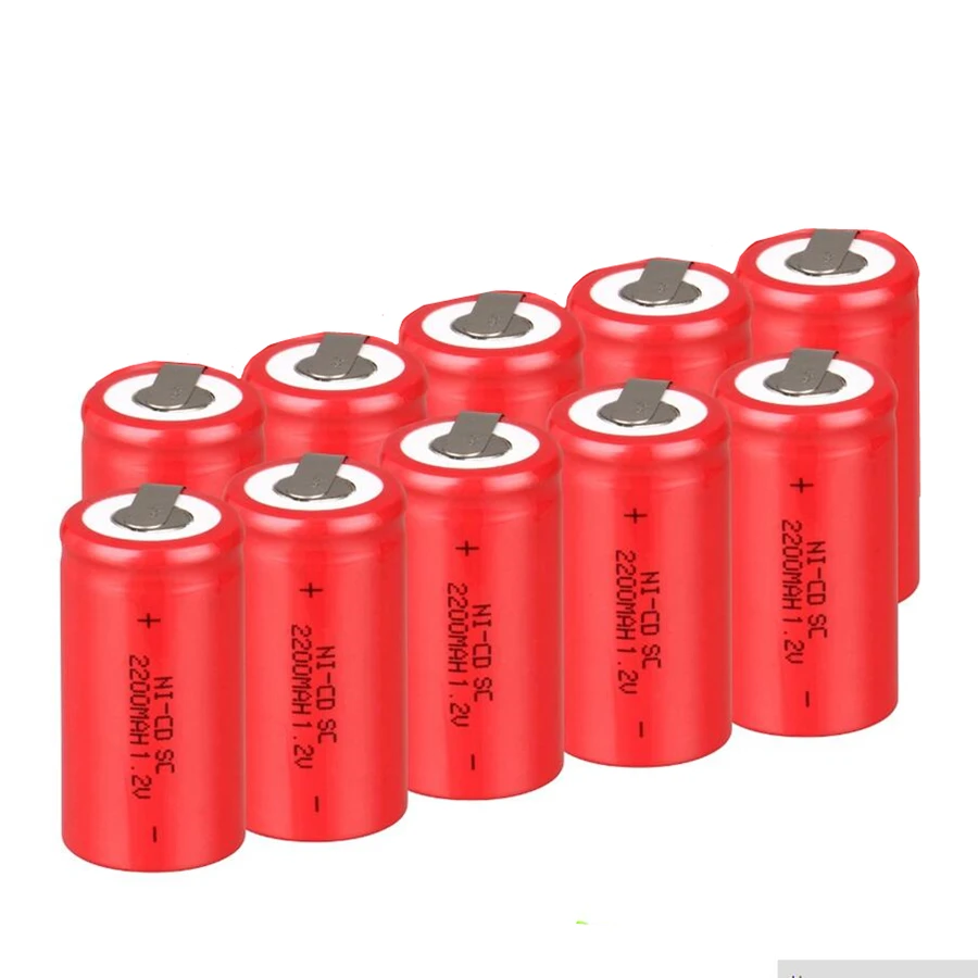 

24PCSXNI-CD battery rechargeable battery sub battery SC battery 1.2 v with tab 2200 mah for electrical tools
