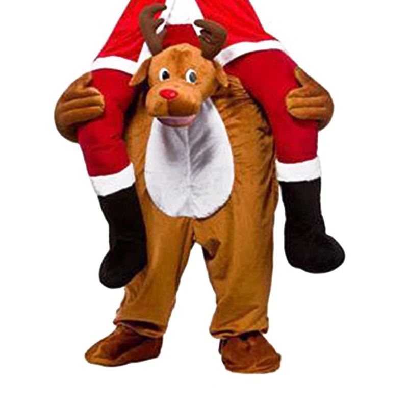 New Hot Shoulder Ride On Mascot Costume Piggy Back Party Fancy Dress Carry Costume (Wolf / Grey)