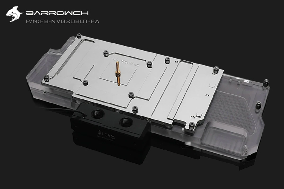 Barrowch FB-NVG2080T-PA LRC2.0 GPUBlocks термометр с цифровым дисплеем алюминиевый сплав панель для Основатель Edition RTX2080Ti/2080