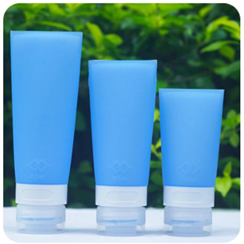 

38/60/80ml Portable Silicone Mini Travel Bottles Colorful Empty Clear Tube Cosmetic Cream Lotion Containers Refillable Bottles