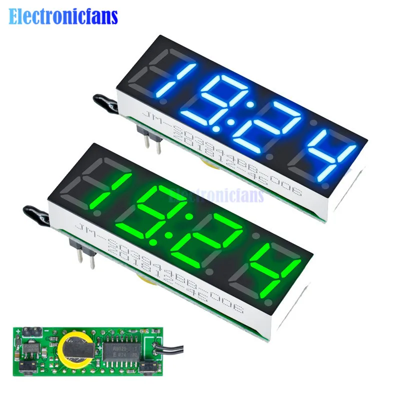 3 In 1 LED DS3231SN Digital Clock Temperature Voltage Module DIY Time/Thermometer/Voltmeter DC 5-30V Blue Green Red LED Display afbeelding