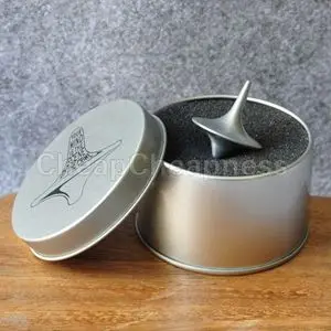 Mini Great Zinc Alloy Silver Spinning Top From Inception Totem Movie Children Toys  With Retail Metal Box Christmas Gift 1