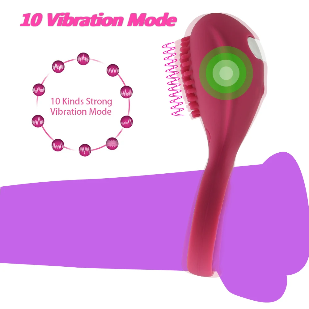 USB Vibrating Panties Penis Lock Cock Ring Silicone Vibrator Delay Lasting Penis Ring Male Sex Toys for Men