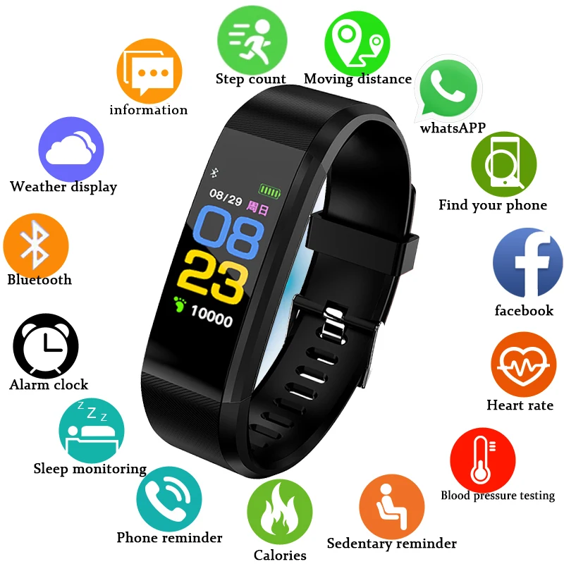 

Men Sport Smart Watch Bracelet Blood Pressure Oxygen Heart Rate Monitoring Fitness Tracker smart band smartwatch PK mi band 3