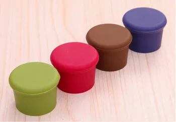

by dhl 1000pcs high quality Wine Bottle Stopper Silicone Bar Tools Preservation Wine Stoppers Kitchen Wine Champagne Stopper