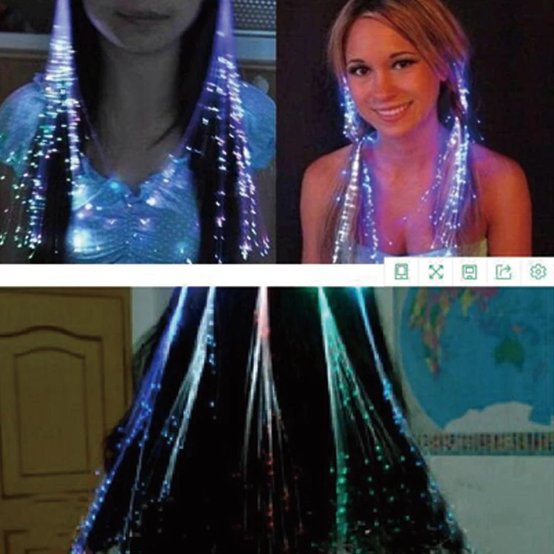 12pcslot Glowing Flash LED Hair Braid Led Hair Lights Wigs Clip Hairpin Clip Christmas Halloween Props Party Decoration (4)