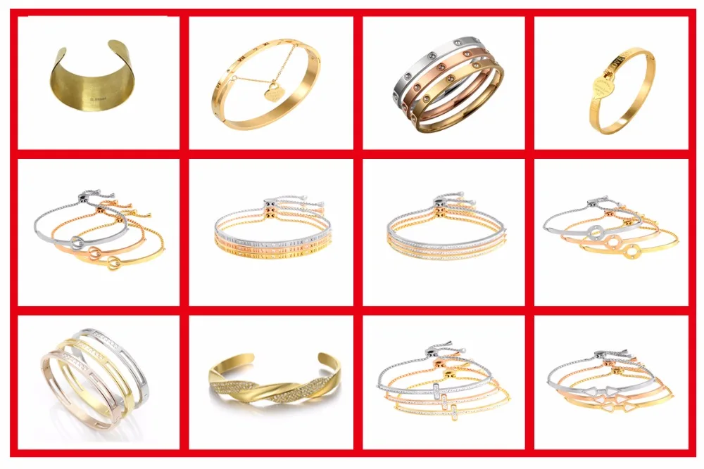 Stainless steel female bracelet 