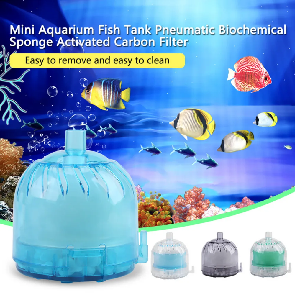

New Aquarium Pneumatic Fish Tank Filter Biochemical Activated Carbon Filter Aquarium Water biological Filter