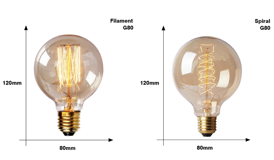 Edison Bulb E27 220V 40W ST64 G80 G95 T10 T45 A19 Retro Ampoule Vintage Incandescent Bulb edison Lamp Filament Light Bulb Decor