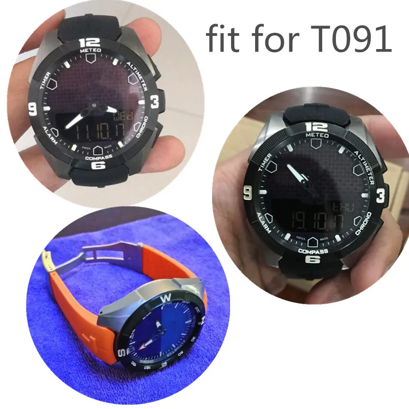 Резиновый ремешок для часов Tissot 1853 спортивный T013420A T047420 T091 силиконовый браслет на