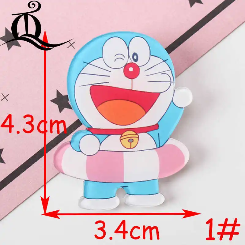 1 шт. микс Doraemon мультфильм один кусок акриловые значки Kawaii значки на рюкзак Значки для одежды Сумочка булавка брошь Z49 - Цвет: No1