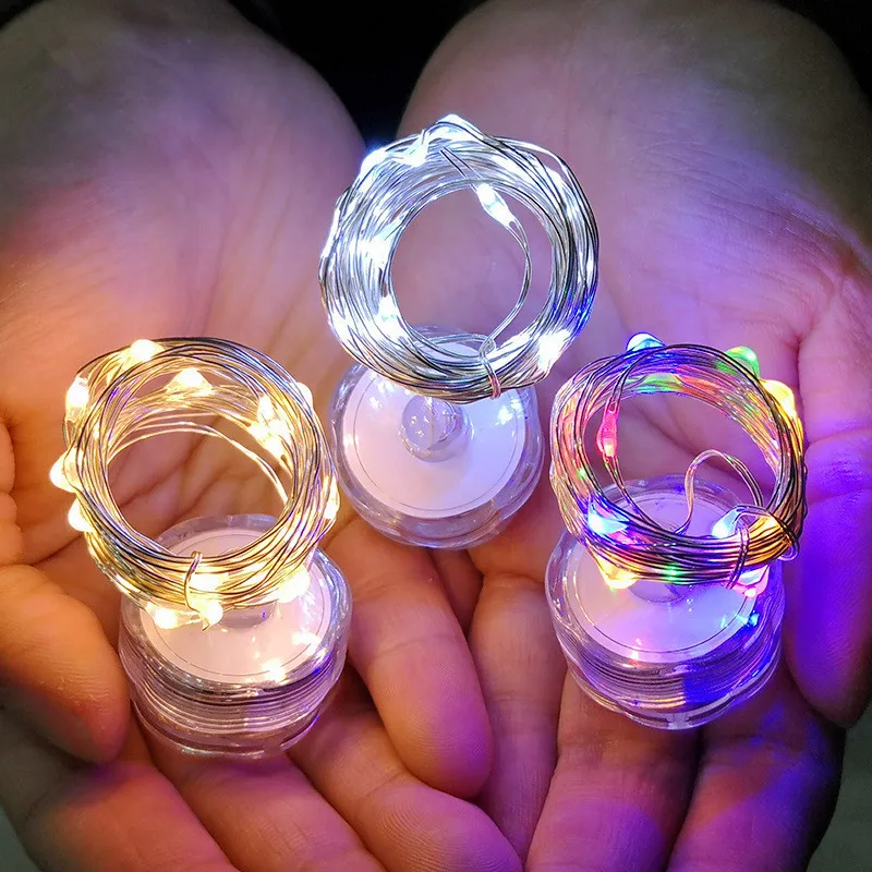 

LED Copper wire Candle Night light LEDstring Fairy Waterproof RGB 1M 2M Warm white Christmas Garden Decor Fairy LED string lamp