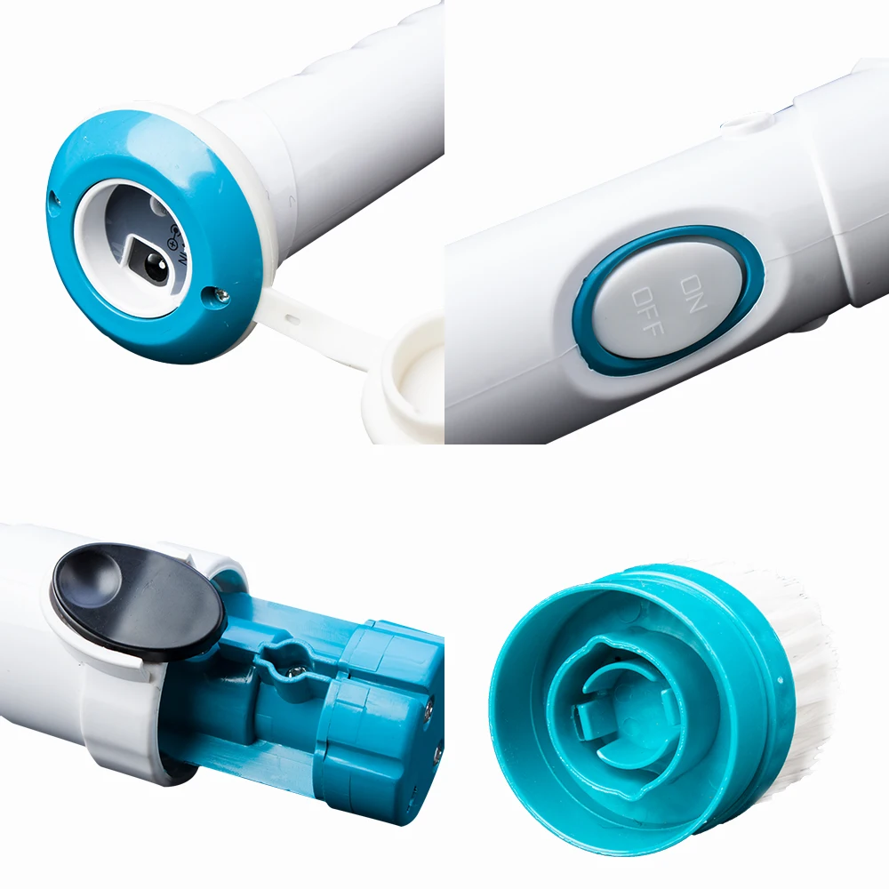 Очиститель с длинной ручкой скруббер для ванной кухни чистящие инструменты электрический турбо жесткий очищающий щетка Беспроводная зарядка регулируемая