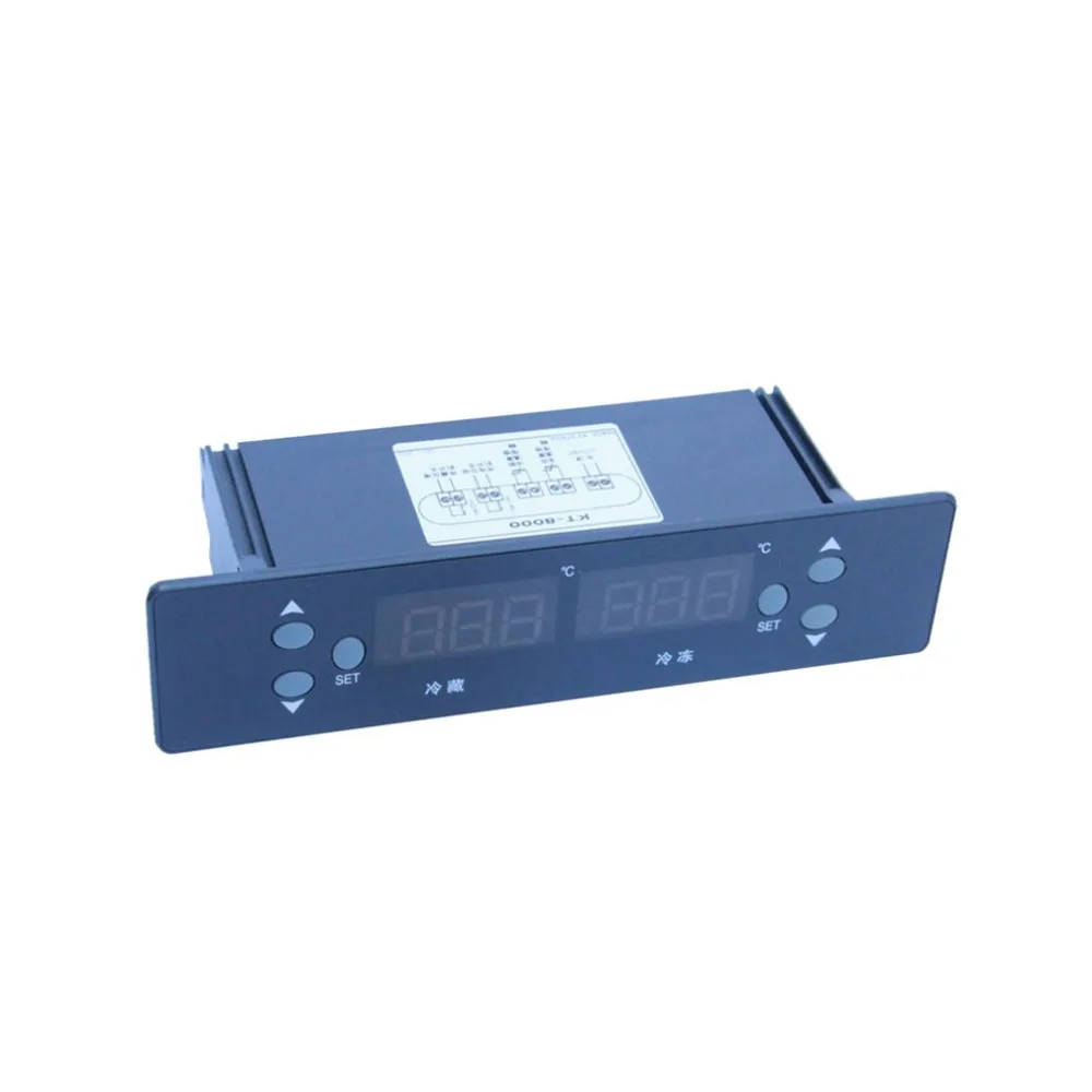 KT-8000 двойной регулятор температуры Термостат Датчик температуры Морозильник Термометр холодильная цифровая панель дисплея
