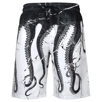 

Men's Beach Pants Summer Plus Size Casual Swim Trunks 3D Print Graphic Athletic Elastic Waist Loose Beach Short Pants L503