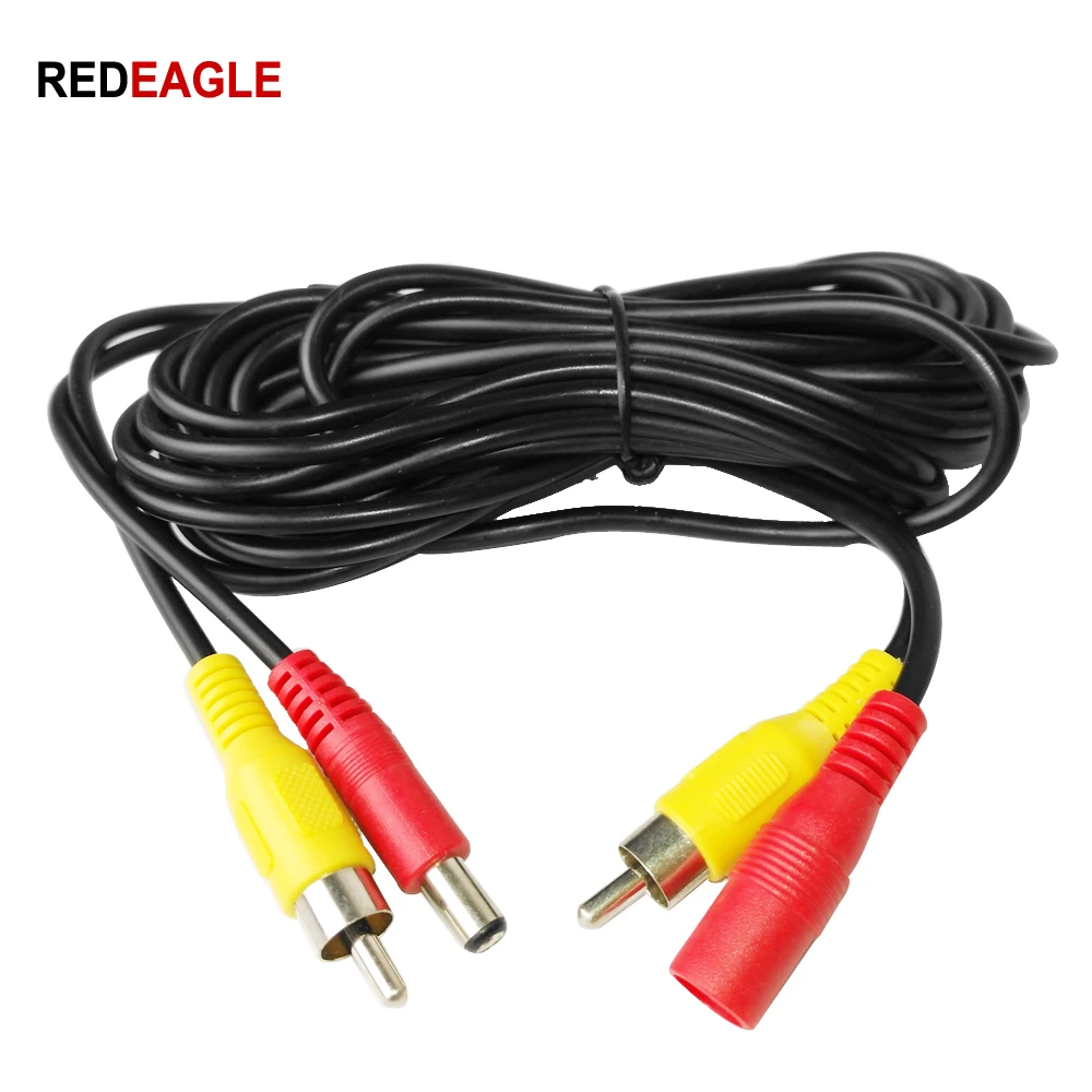 REDEAGLE CCTV RCA Video Cable 5M 10M 20M 2IN1 DC in Video/Audio out