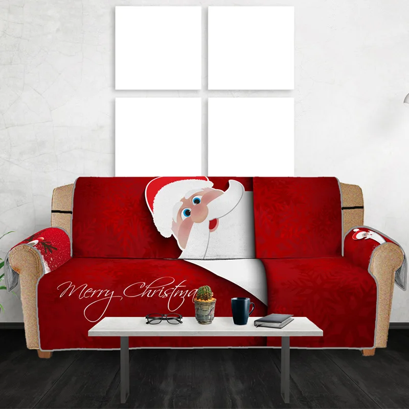 

3D Christmas Santa Claus Sofa Cover Set Cubiertas Para Sofa Couch Cover Sofa Towel Home Decor Accessories