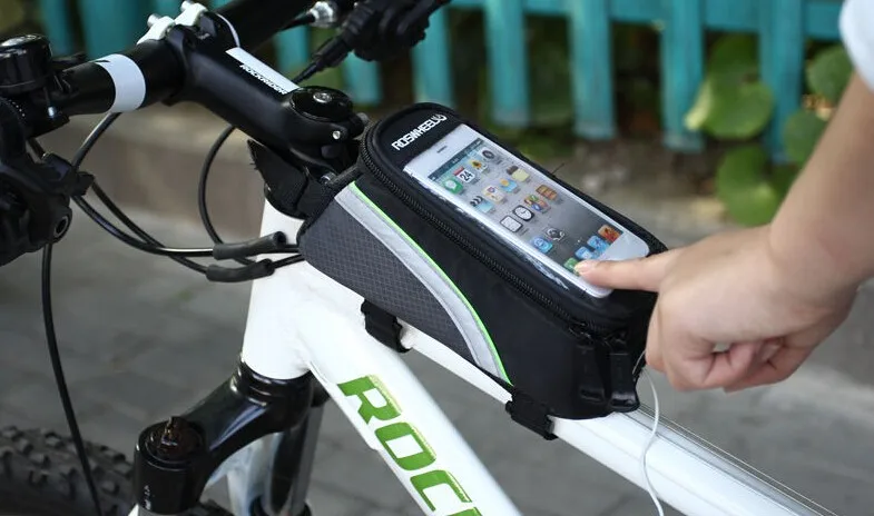 ROSWHEEL велосипедный мешок, Велосипедный Чехол для телефона, водонепроницаемый чехол для улицы, спортивные велосипедные сумки 4,2, 4,8, 5,5 дюймов, размер, прочный дождевик