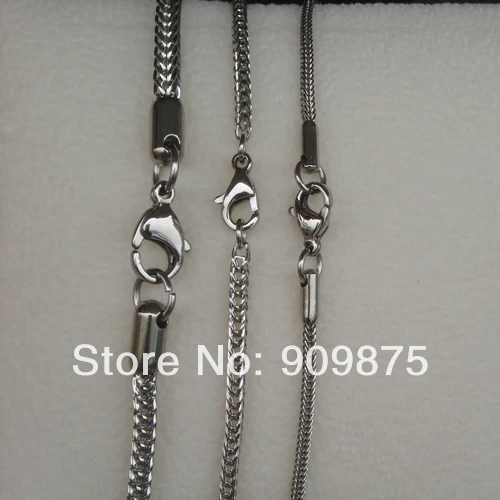 

2.5mm cool fox tail men/boy stainless steel chain necklaces & pendants men jewelry punk
