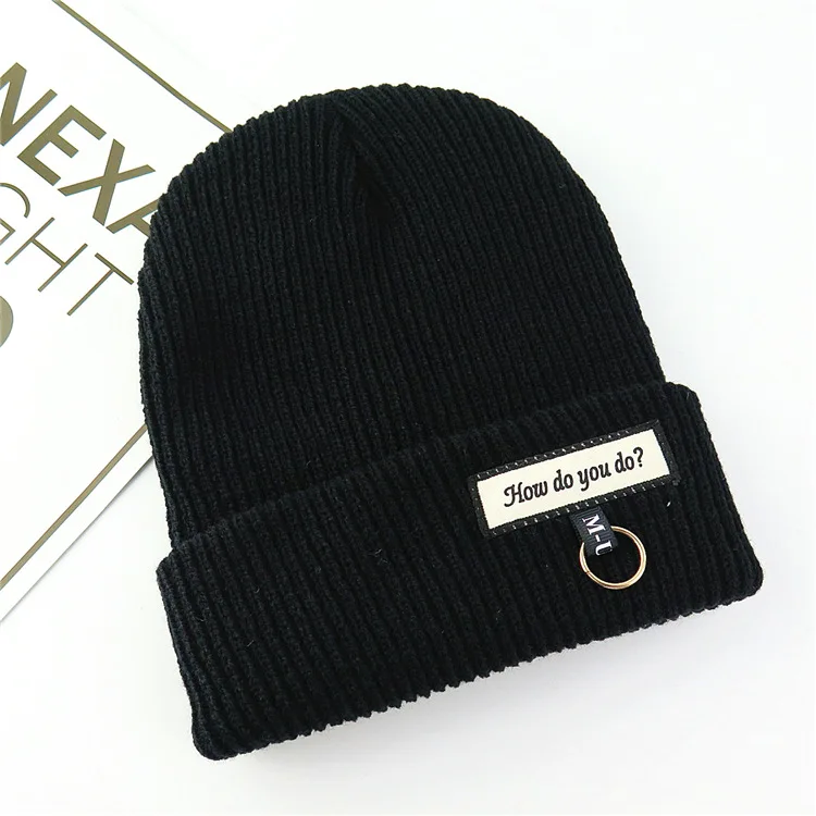 Зимняя Весенняя Новая повседневная вязаная шапка Skullies& Beanies, модная новинка, шерстяная хлопковая шапка для женщин и мужчин