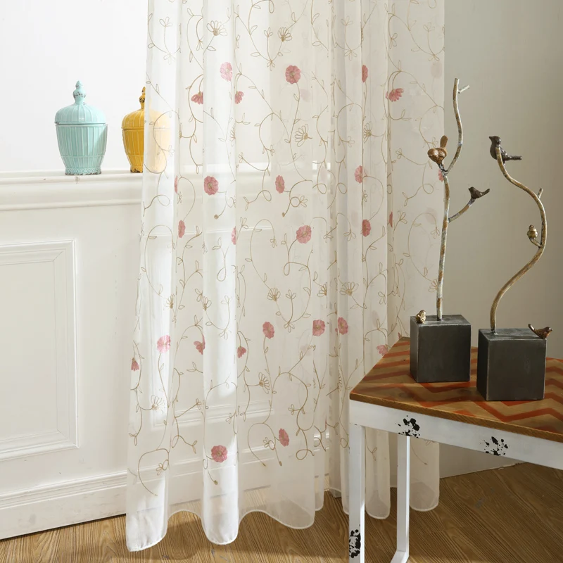 Занавески с вышитыми цветами для гостиной 400 и 20 дюймов|curtain layering|curtain hangingcurtain specials