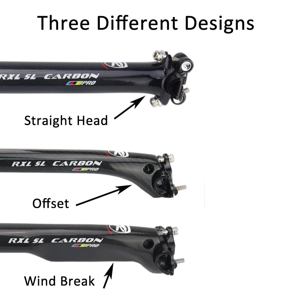 RXL SL BicycleSeat Post Carbon MTB 27.230.831.6mm 3K Glossy 350400mm Black Ultralight Full Carbon Fibre Bike Seatpost 25.4