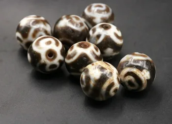 

Treasure Magic Power Magic LKbrother Set of 8 Tibetan Old Agate Aquarius Treasure Bottle Rounded dZi Bead Totem FRAJK