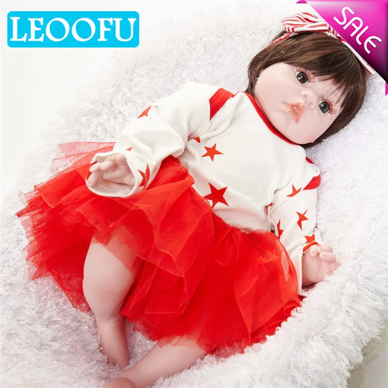 

LEOOFU 50cm 20 inch Birthday Gift reborn baby doll realistic soft silicone reborn babies toy doll girl adorable bebe kids toy