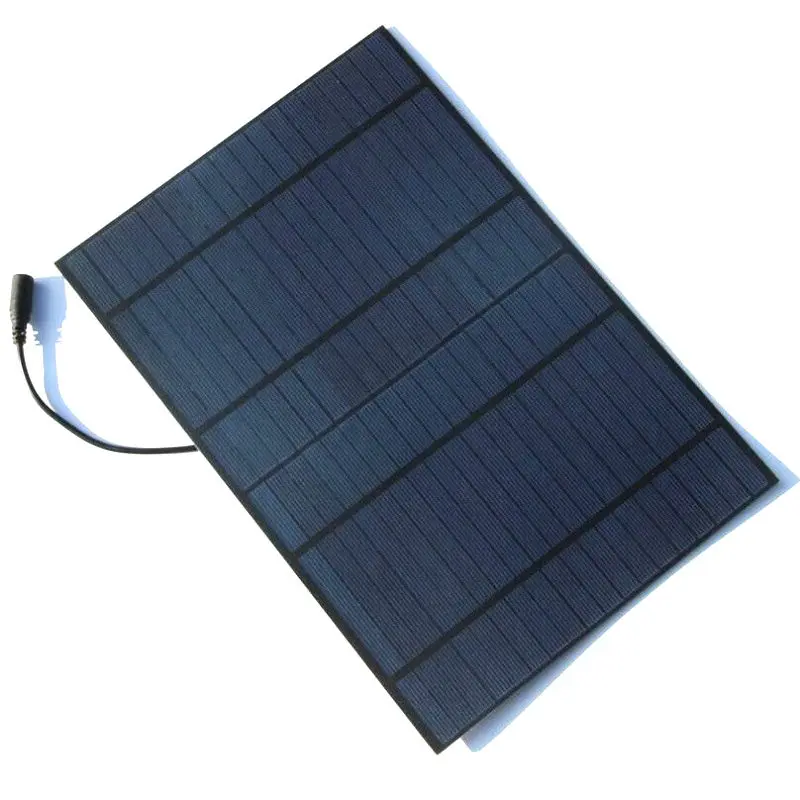 10 Вт 18В солнечная батарея поликристаллических Pet панель солнечных батарей с примерно 25 см женские шнур DIY солнечный Зарядное устройство 318*215*3 мм