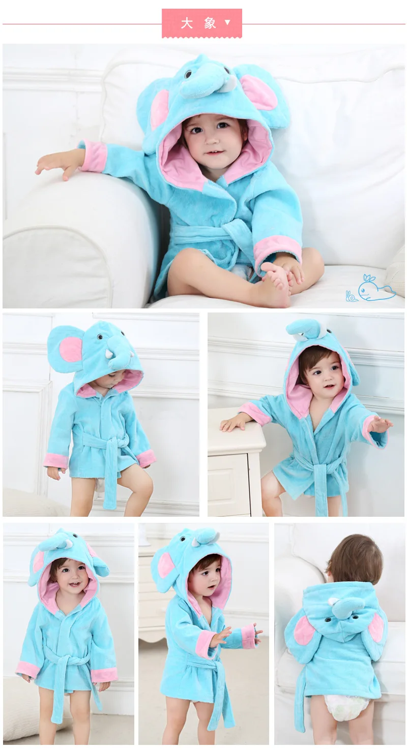6 стилей; детский банный халат с ворсом и шапкой; Банное полотенце с капюшоном для малышей; модельные пижамы с животными