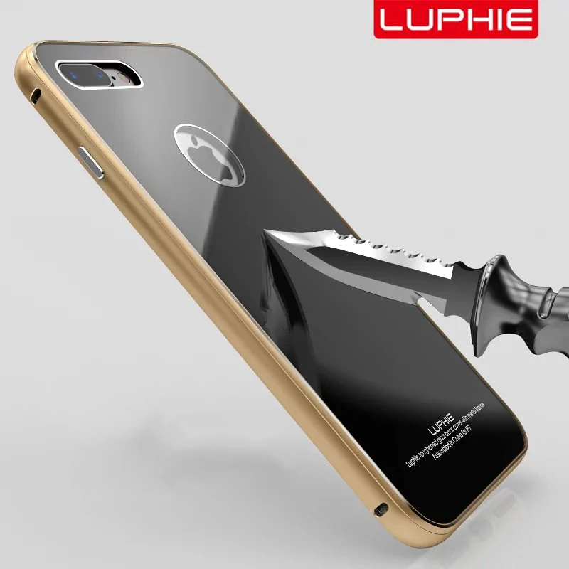 bilder für Gehärtetes Glas Back Cover Set für iPhone 7 Fall ursprüngliche Luphie Metallgehäuse für iPhone 7 plus Aluminium Metallrahmen bilder für Gehärtetes Glas Back Cover Set für iPhone 7 Fall ursprüngliche Luphie Metallgehäuse für iPhone 7 plus Aluminium Metallrahmen