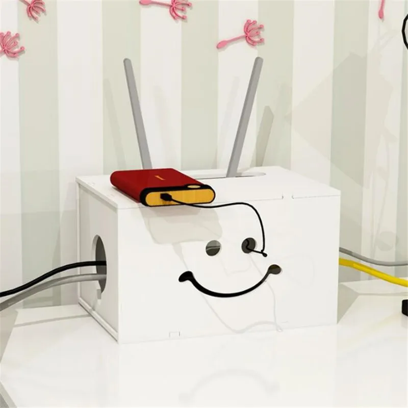 

PVC Wire Storage Box Cable Manager Organizer Power Line Case Box Charging Wire Tidy Organizer Safety Socket Container Storage