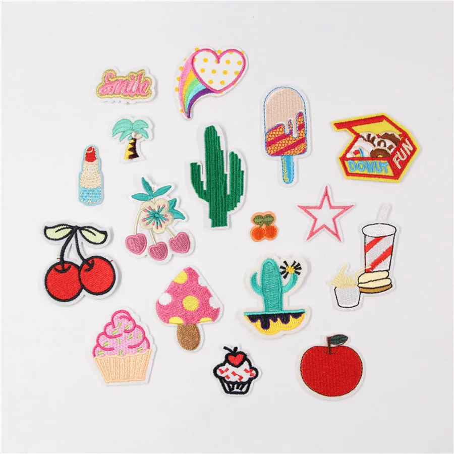 Fabric Embroidered Cake Cherry Patch Cap Clothes Stickers Bag Sew Iron On Applique DIY Apparel Sewing Clothing Accessories BU161 | Дом и сад