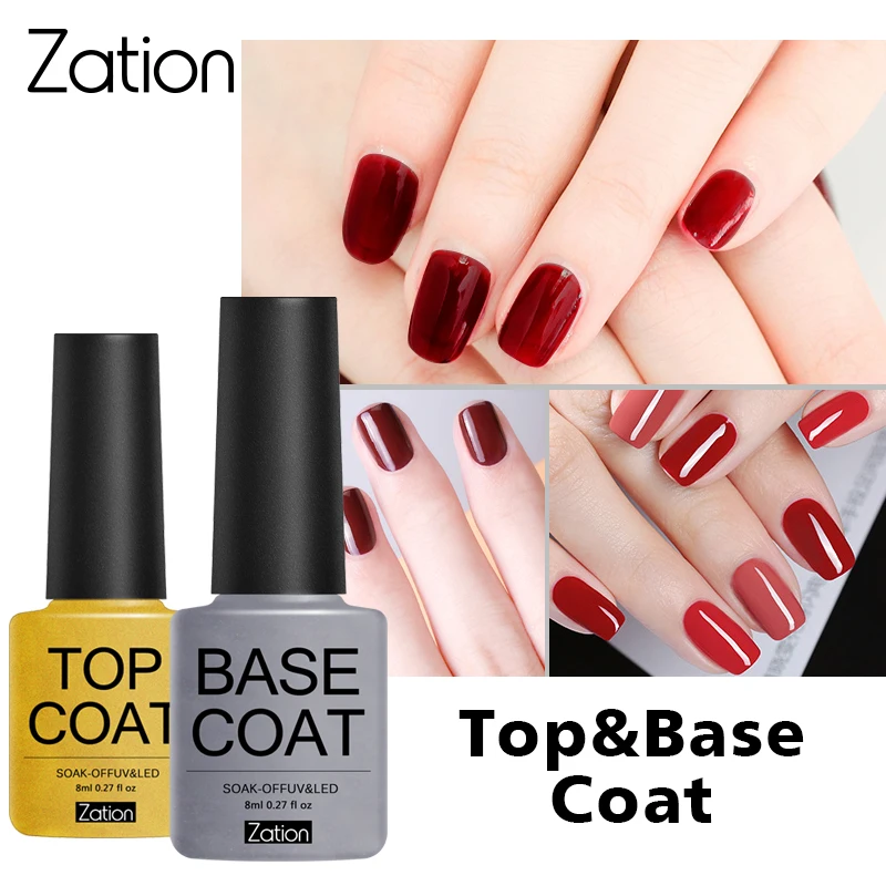 Zation Nail Professional 8ML Top Coat Long Lasting Gel Nail Polish 1pcs