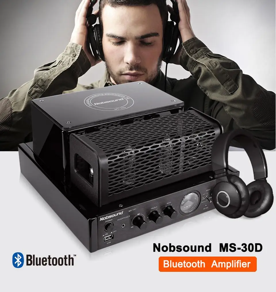 Nobsound MS-30D Bluetooth усилитель ламповый усилитель аудио 110 В 220 В усилитель мощности усилитель MS-10D MKII обновление