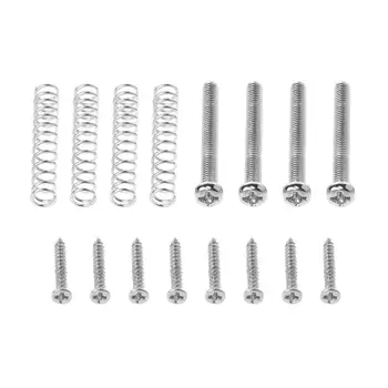 

New Humbucker Pickup Screws Springs Kit Ring Surround Mounting Guitar Parts Silvery