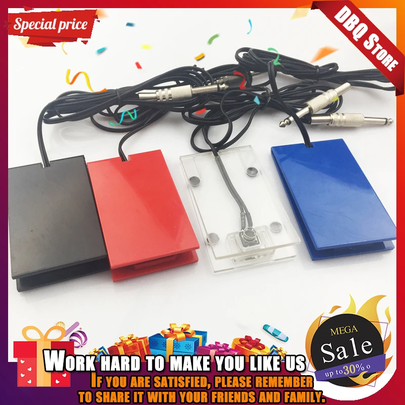 

Acrylic Tattoo Machine Footswitch Power Supply Foot Pedal Controller Transparent tattoo power supply