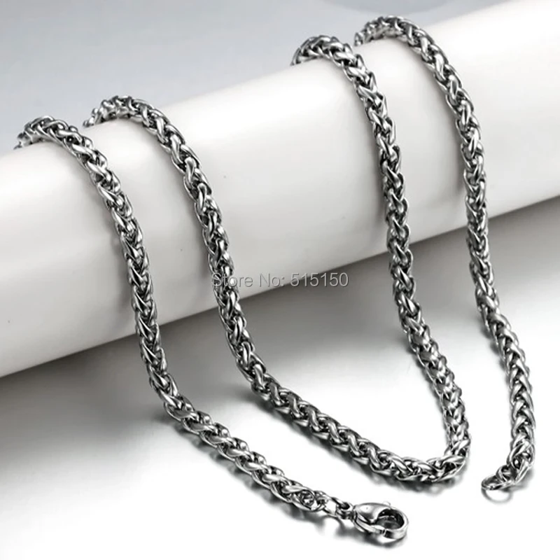 

Wholesale Price 50pcs/Lot 3mm/4mm Top Quality Link Chain 316L Stainless Steel Necklace For Men Free Shipping